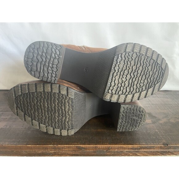 Pierre Dumas Women’s Brown Faux Suede Sherpa Lined Platform Heel Ankle Boots 9 - Picture 10 of 10